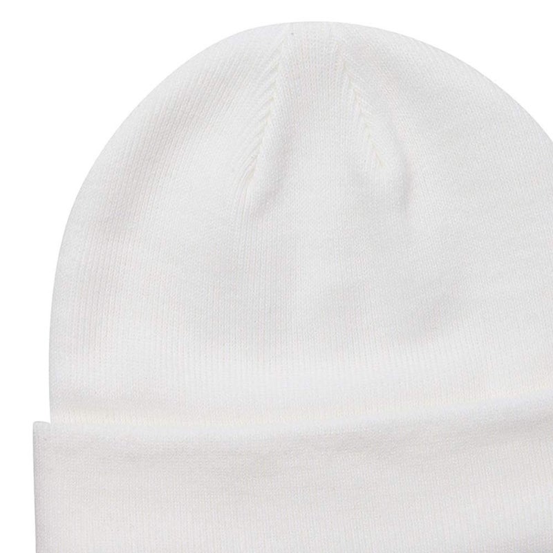 MaxNova Slouchy Beanie Cap Knit hat for Men and Women White - Image 4